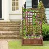 COSTWAY Blumenkasten mit Rankgitter, Pflanzkasten Holz, Produktbild-Vorschau 2