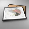 Gerahmtes Poster - Schwarzer Rahmen - Zahlen Weiß Golden - Produktbild-Vorschau 3