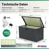 Gartenbox WOLF XXL wasserdicht | HxBxT 62x120x62cm | 350 Produktbild-Vorschau 2