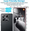 Marketing image showing a phone screen protector and camera lens protector with dimensions and compatibility information. Produktbild-Vorschau