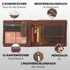 Herren-Geldbörse aus echtem Leder – Mit Reißverschlussfach Produktbild-Vorschau 3