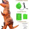 An inflatable T-Rex costume and its accessories are displayed against a white background. Produktbild-Vorschau