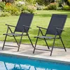 COSTWAY Gartenstühle Hochlehner 2er Set, Klappstühle mit Produktbild-Vorschau 2