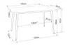 Esstisch JUSEF - 130x70, weiß / schwarz Produktbild-Vorschau 6