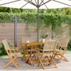 5-tlg. Garten-Essgruppe Beige Poly Rattan und Massivholz Produktbild-Vorschau 2