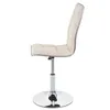 A side view of a single cream-colored chair with a silver base and adjustable height. Náhled obrázku produktu