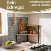 LS-LebenStil Küchenregal Eckregal Holz Metall 52cm Produktbild-Vorschau 5