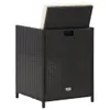 vidaXL Chaises de jardin 4 pcs. Poly rotin noir Voir les images du produit 4