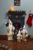 3er Set LED Deko Figur Weihnachtsmann creme warmweiß mit Produktbild-Vorschau 1