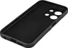 The back of a black smartphone case is shown at an angle against a white background. Produktbild-Vorschau
