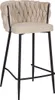A studio shot of a beige bar stool with black legs. Produktbild-Vorschau