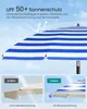 SONGMICS Sonnenschirm ∅160 cm, Strandschirm, Sonnenschutz Produktbild-Vorschau 4