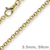 3,5mm Kette Collier Erbskette aus 750 Gold Gelbgold 50cm Produktbild-Vorschau 1