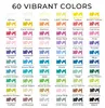Acrylstifte 60 Farben, Doppelspitze, wasserfest, für DIY Productafbeelding-voorbeeld