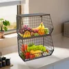 Aufbewahrungskorb Obstkorb Gemüsekorb Drahtkorb Metallkorb Produktbild-Vorschau 1