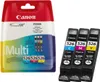 A multipack of Canon PIXMA ink cartridges and three individual ink cartridges are shown against a white background. Náhled obrázku produktu