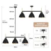 Tribesigns Vintage Pendelleuchte mit 3 Lampen, industrielle Produktbild-Vorschau 3