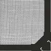 A close-up view of a window screen corner with a black frame and mesh. Produktbild-Vorschau