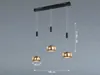 LED Pendelleuchte Gold / Schwarz 3flammig höhenverstellbar Produktbild-Vorschau 4