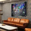 Pop Art Weltkarte Street Art Wandbild Leinwandbild Produktbild-Vorschau 2