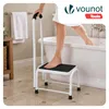 VOUNOT® Metall Tritthocker, Trittstufe mit Handlauf & Produktbild-Vorschau 2