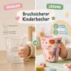 Melamin Kinderbecher 250ml Rosa Pastellrosa bruchsicher für Produktbild-Vorschau 5