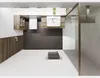 A modern bathroom with a sink, toilet, and shower area. Produktbild-Vorschau