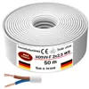 50m Kunststoffschlauchleitung H05VV-F 2x2,5 Weiß Flexible Produktbild-Vorschau 4