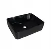 A black rectangular washbasin is shown from a diagonal angle against a white background. Podgląd zdjęcia produktu