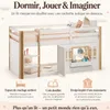 Hochbett 90 x 200 cm Kinderbett mit Leiter, flexible Produktbild-Vorschau 13
