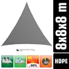 Voile d'ombrage Kawir Gris XXXL 8x8x8m HDPE Voir les images du produit 2