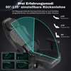 A gaming chair with diagrams illustrating adjustable features and recline angles. Anteprima dell’immagine prodotto