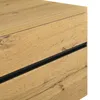 Close-up view of a wooden furniture piece with a black handle. Anteprima dell’immagine prodotto