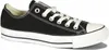 A black Converse All Star low-top sneaker with white laces and a white sole, shown from the side against a white background. Voir les images du produit