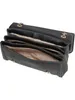 A black Guess handbag is shown from an open, angled view, revealing its interior compartments. Produktbild-Vorschau