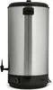 A stainless steel beverage dispenser with a black lid and base. Produktbild-Vorschau
