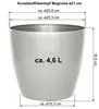 A diagram showing the dimensions and capacity of a plant pot. Náhled obrázku produktu