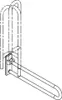HEWI 801.50.127 86 mobiler Stützklappgriff,drehbar, Produktbild-Vorschau 2