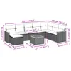 Modulares Garten-Loungeset, 9-teilig, Poly Rattan Schwarz, Produktbild-Vorschau 3