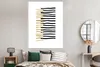 MuchoWow® Poster Linie - Gold - Gestaltung 120x160 cm - Produktbild-Vorschau 4
