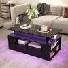 Puluomis Table basse avec tiroir, plateau relevable, rampe Voir les images du produit 2