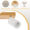ZMH Spot de plafond 4 flammes blanc Lampe de cuisine bois Voir les images du produit 6