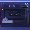 Merax Eisenbett Hochbett 140x200cm mit LED Beleuchtung und Produktbild-Vorschau 3
