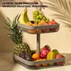 Étagère à fruits eluno, corbeille à pain carrée à deux Voir les images du produit 4