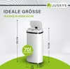 Juskys Automatik Mülleimer mit Sensor 70L rechteckig - Produktbild-Vorschau 2