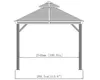 Sojag Pavilon Mykonos 10x14 čedičově šedý 299 x 425 x 292 Náhled obrázku produktu 15