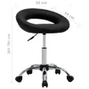 vidaXL Tabouret de travail à roulettes noir similicuir Voir les images du produit 7