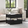 vidaXL Couchtisch Schwarz Eichen-Optik 70 x 50 x 54,5 cm Produktbild-Vorschau 2