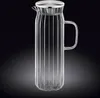 Geriffelter Glaskrug mit Deckel WILMAX HIGH 1,5L für Produktbild-Vorschau 1
