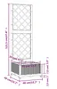 vidaXL Fioriera con traliccio Grigio scuro 40x40x121,5 cm Anteprima dell’immagine prodotto 8